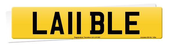 Registration number LA11 BLE